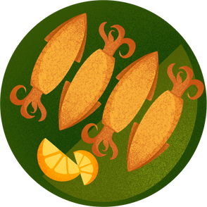 Textured and Detailed Chipirones Fritos