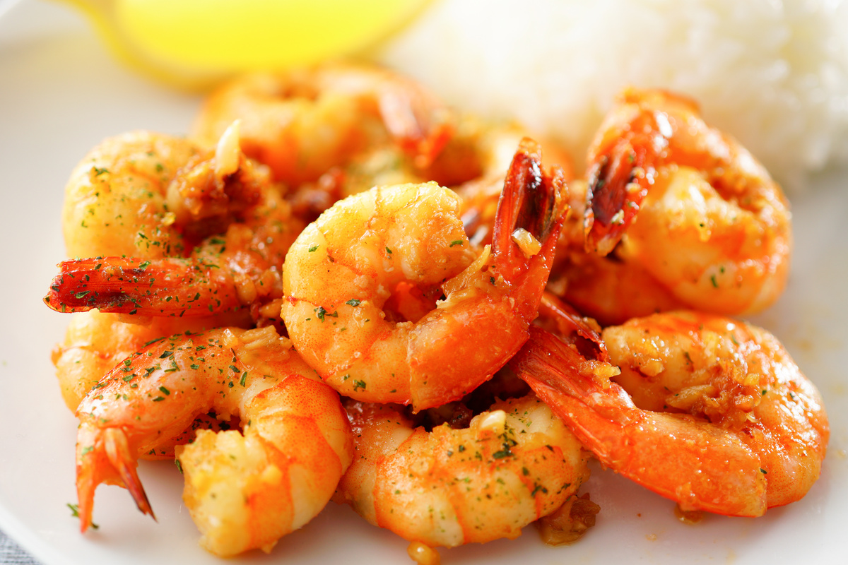 Garlic shrimp.